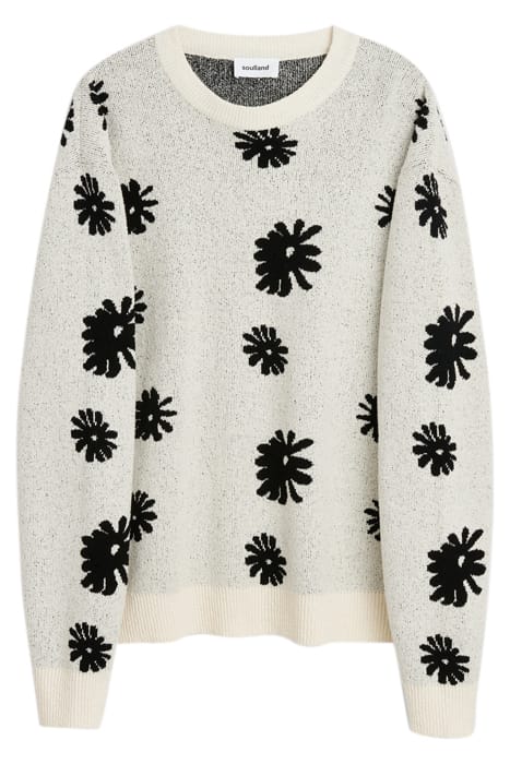 SUNNY CREWNECK SWEATER OFF WHITE MULTI 1