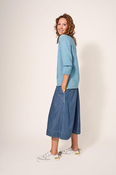 CHARLOTTE DENIM MIDI SKIRT MID DENIM 3