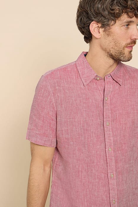 PEMBROKE  LINEN SHIRT MID RED 3