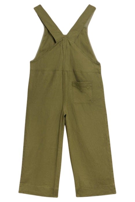 VIOLA LINEN DUNGAREE KHAKI GREEN 2