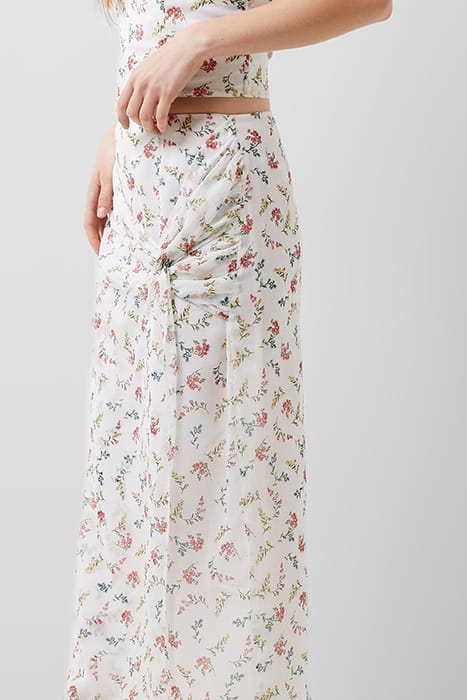 FLORIANA HALLIE CRINKLE SKIRT WHITE 4