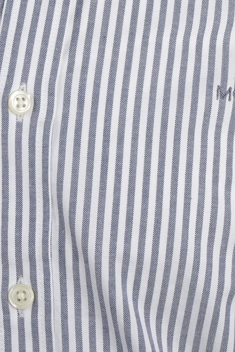 SRETCH OXFORD SHIRT BIG STRIPE NAVY 5