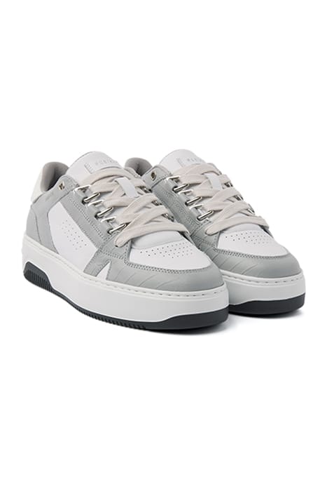 BASKET BUXTON (L) WHITE LEATHER - GREY 2