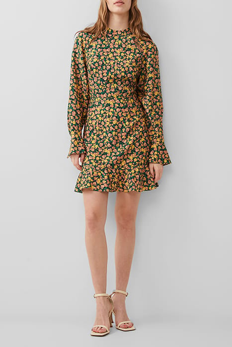 ALEEZIA FLAVIA TEXTURED DRESS GREEN 1