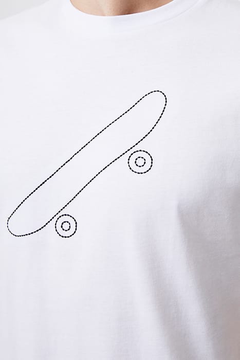 SKATEBOARD EMBROIDERY WHITE 6