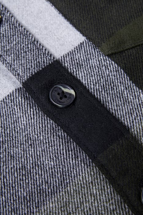 HEAVY LARGE CHECK OVERSHIRT KHAKI 4