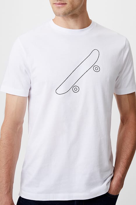 SKATEBOARD EMBROIDERY WHITE 5