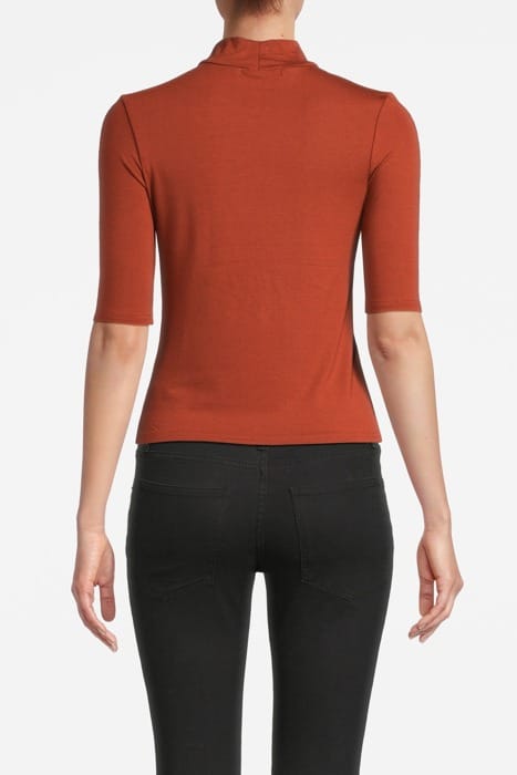 ELBOW SLV MOCK NECK TEE ARABIAN SPICE 3