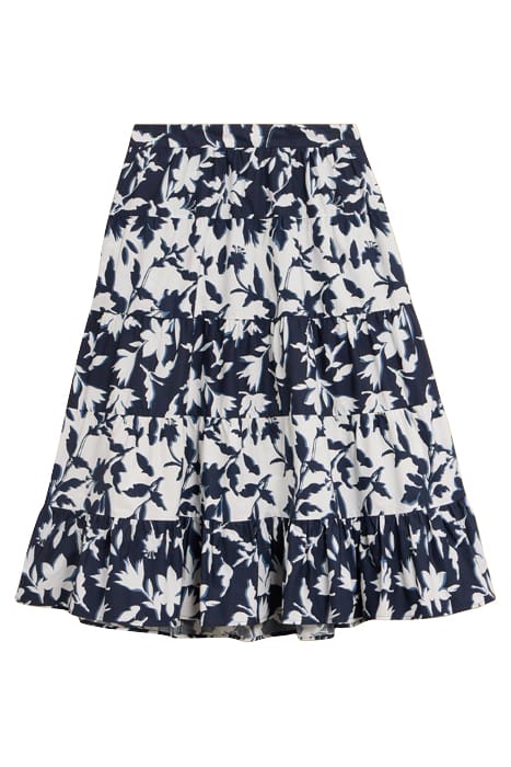 MAYRA MIXED PRINTED MIDI SKIRT NAVY PRINTED 2