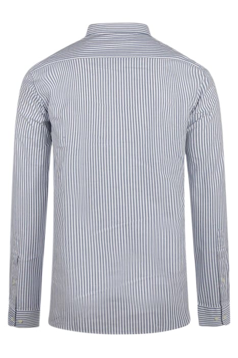 SRETCH OXFORD SHIRT BIG STRIPE NAVY 2