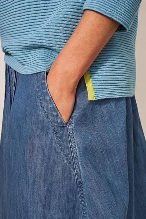 CHARLOTTE DENIM MIDI SKIRT MID DENIM 4
