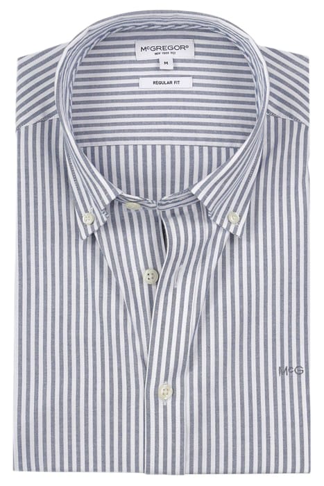 SRETCH OXFORD SHIRT BIG STRIPE NAVY 3