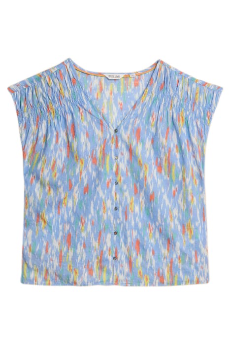 RAE COTTON VEST BLUE PRINTED 2