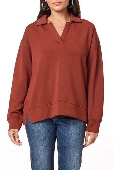 JOHNNY COLLAR SLIT HEM POPOVER ARABIAN SPICE 2