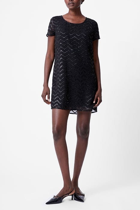 LUREX GGT SS SHIFT DRESS S BLACK 1