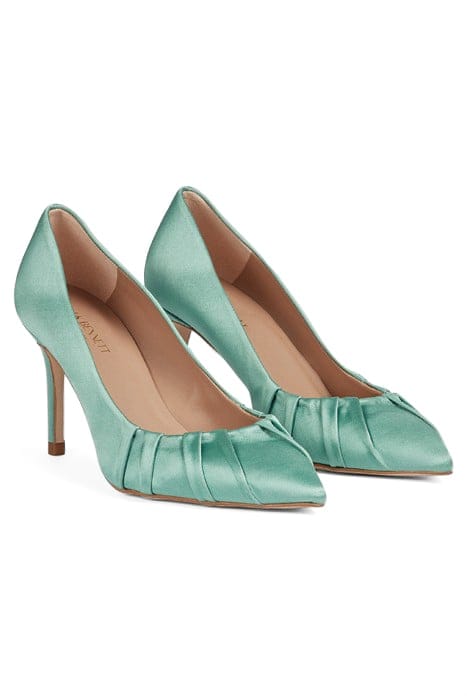 FLORENA PLEATED PUMP TEAL 2