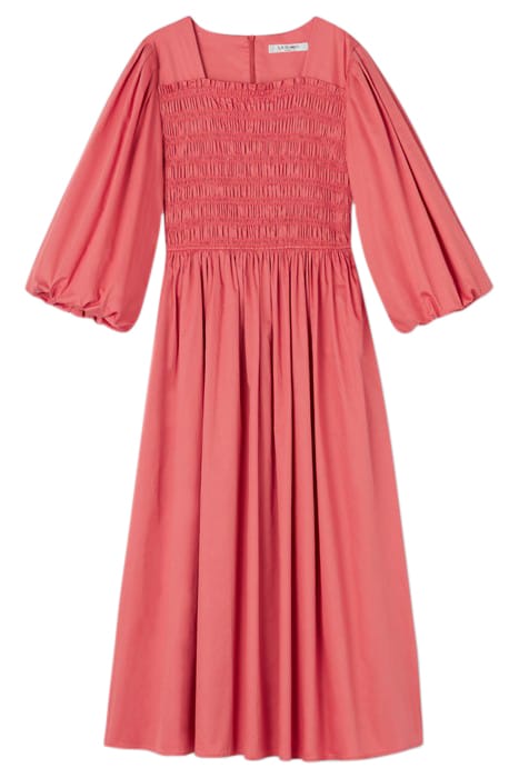 CALISTER SMOCK MIDI DRESS ROSE 2