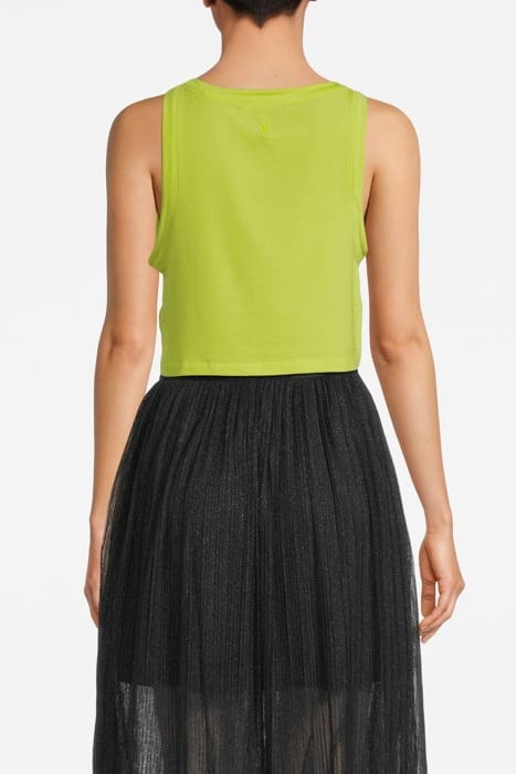 RINA CROPPED TANK ZEST LIME GREEN 2