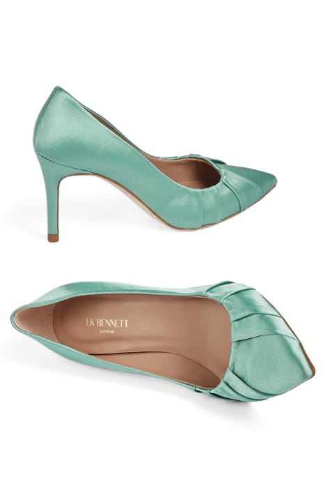 FLORENA PLEATED PUMP TEAL 4