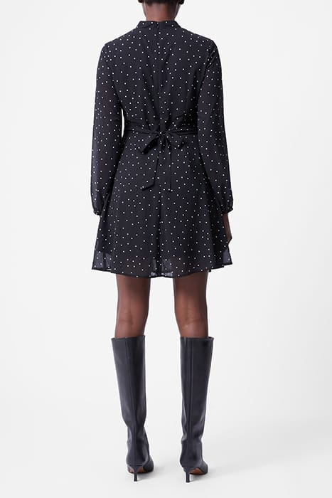 SPOT GEORGETTE DRESS BLACK 3