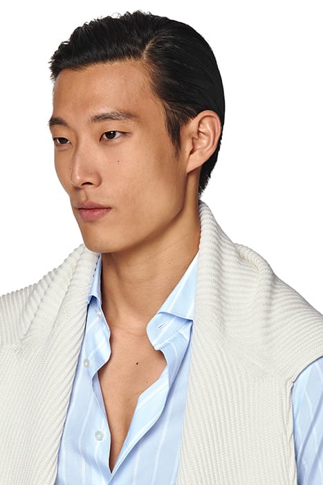 STRIPED POPLIN SLIM FIT SHIRT LIGHT BLUE 5