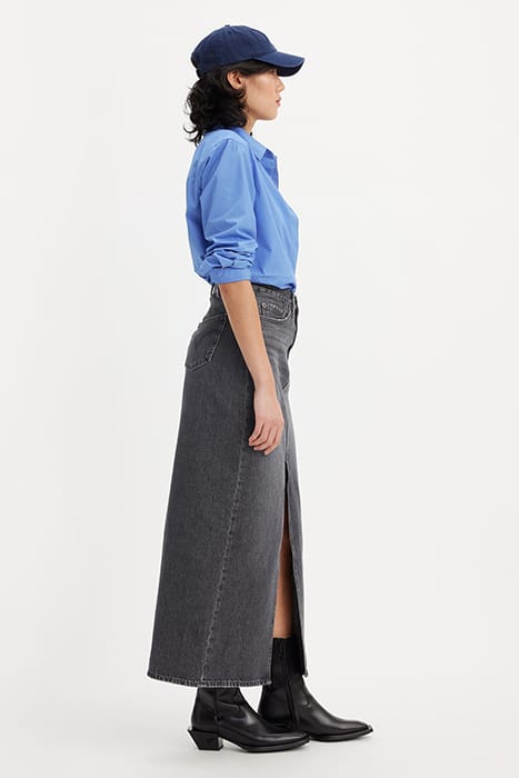 ANKLE DENIM SKIRT GREY 5