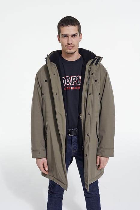 PARKA DOUBLEE DE FAUX MOUTON ALGUE 1