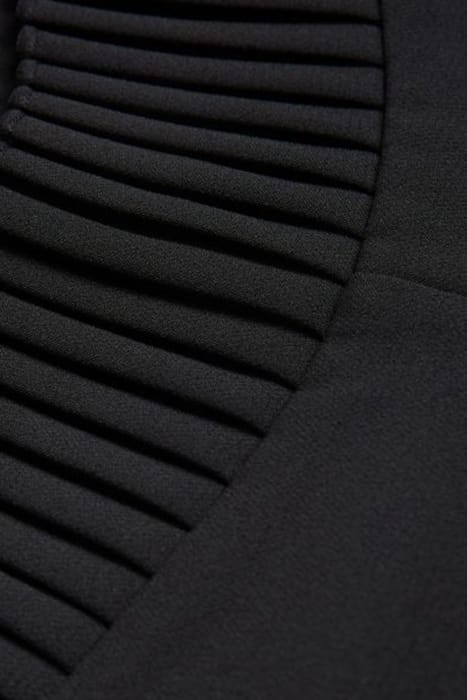 ROBE COURTE DOS NU AVEC FROUFROUS EN ROMANTIC CREPE BLACK 6
