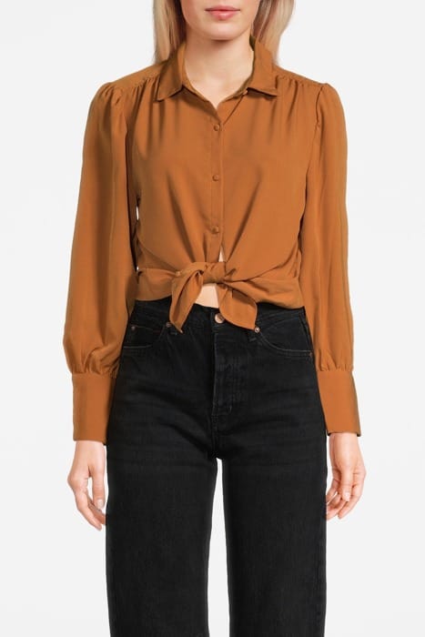 BUTTON UP WITH GATHERS HARVEST GOLD 4