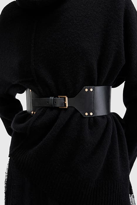 EDEN WAIST BELT BLACK/WARM BRASS 2