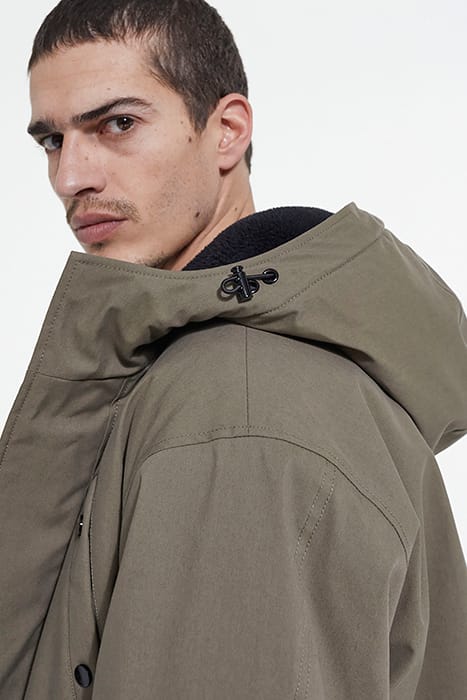 PARKA DOUBLEE DE FAUX MOUTON ALGUE 5