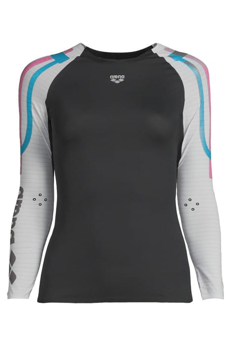 W CARBON COMPRESSION LONG SLEEVE DARK GREY-WHITE 3