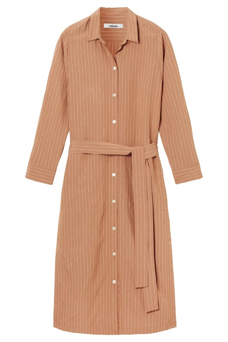 FLOWY LONG SHIRT DRESS CAMEL 3
