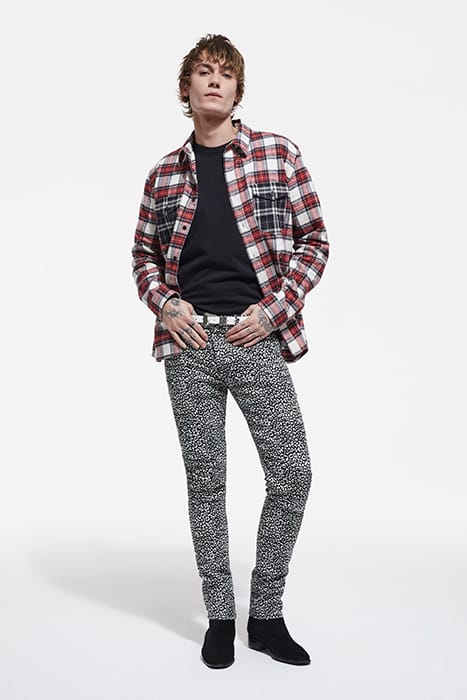 CHEMISE DROITE A CARREAUX POCHES CONTRASTEES RED 3