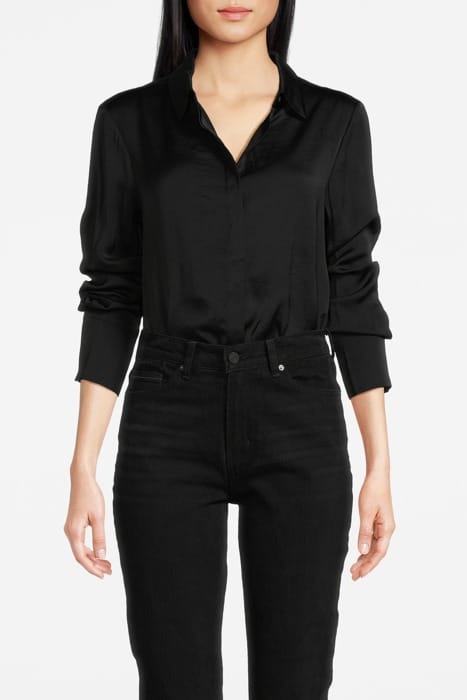 SHIRT WITH SPLIT BARREL CUFF BLACK 1