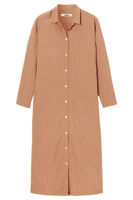 FLOWY LONG SHIRT DRESS CAMEL 4