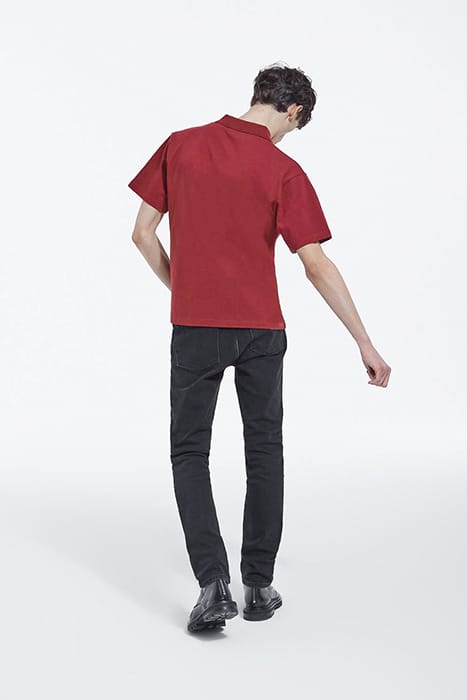 POLO MC DETAIL BRODERIE BORDEAUX 4