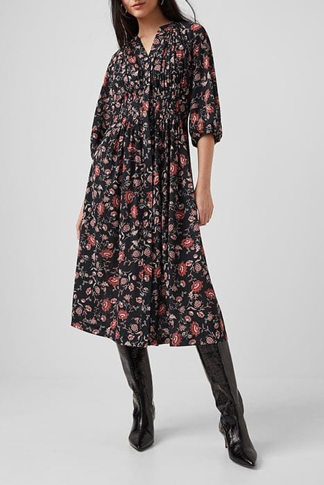 ALISON PLEATED DRESS BLACK 1