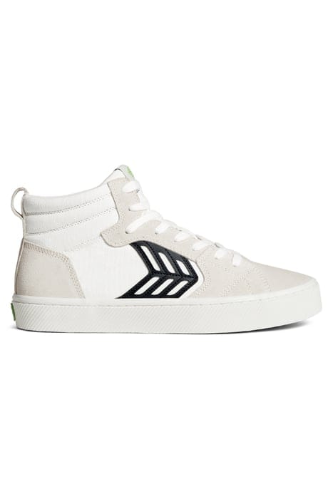 CATIBA PRO HIGH SKATE OFF-WHITE CANVAS WHITE SUEDE SNEAKER 1
