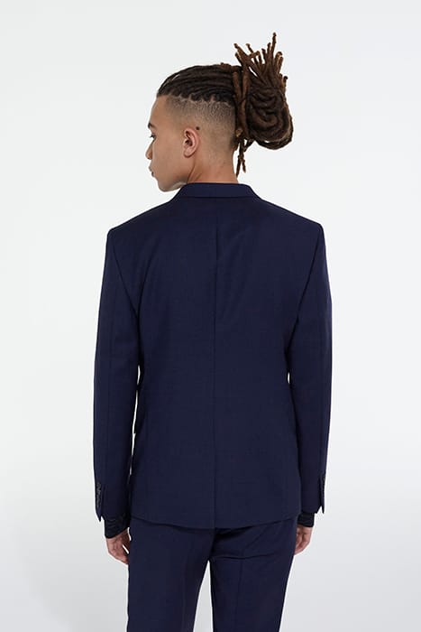 VESTE COSTUME MOTIF MICRO PIED DE POULE NAVY 2