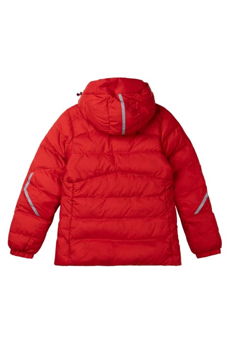 RØROS DOWN YOUTH GIRL JKT RED SAND / SOLID DARK GREY 2