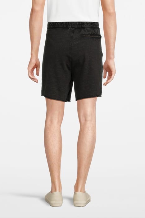 LANCASTER HIGHTWIST SLUB COTTON SHORTS W BLACK 2