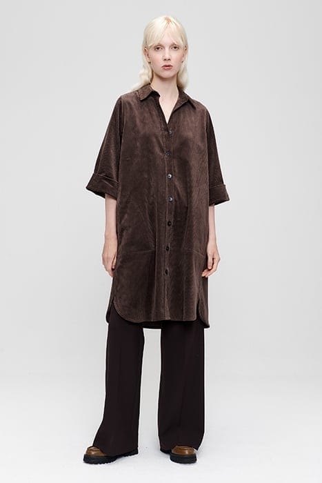 DOOR CORDUROY DRESS COFFEE 1
