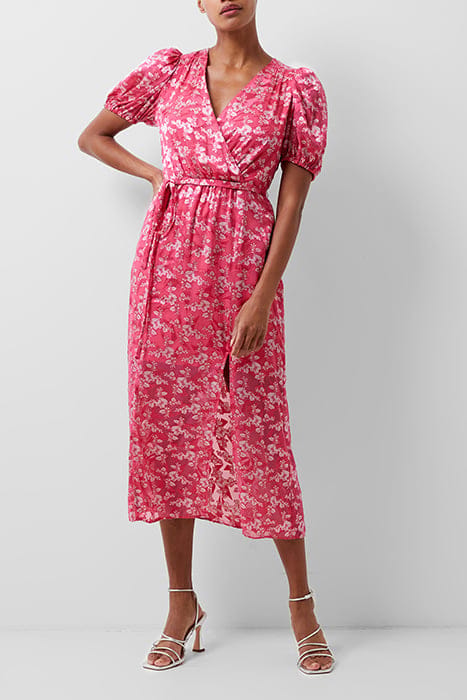 ELIANNA BURNOUT DRESS RED 1