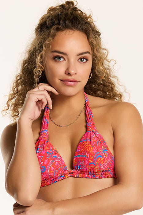 LADIES BIBI BIKINI SET COLOURED PAISLEY RIO RED PAISLEY 5