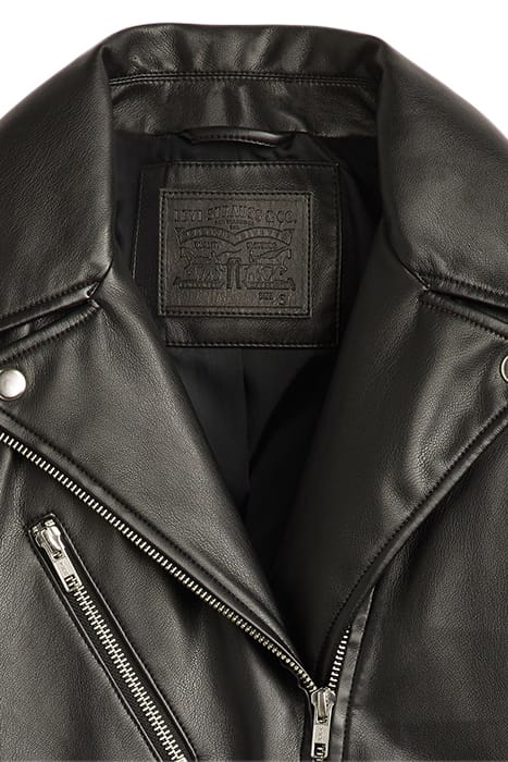 FAUX LEATHER BIKER JACKET IN BLACK 6