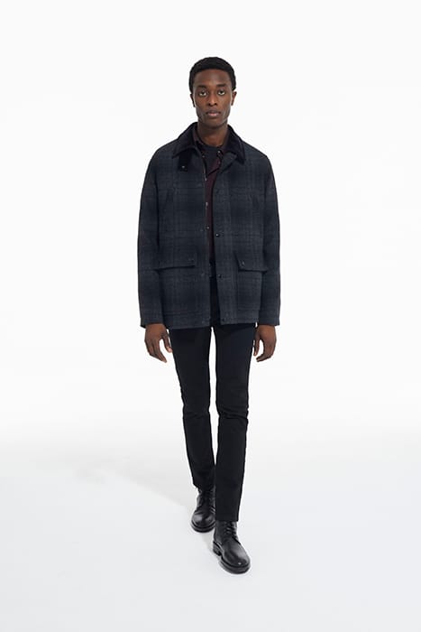 BLOUSON CARREAUX GRIS ET NOIR ZIPE GREY BLACK 3