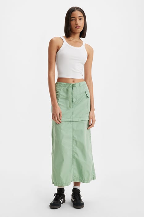 CONVERTIBLE MINI SKIRT GREEN 1