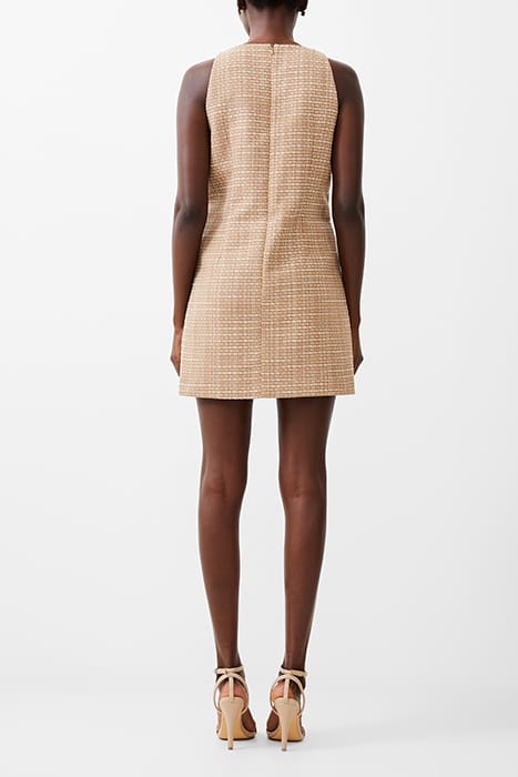 EFFIE BOUCLE SHIFT DRESS BROWN 2