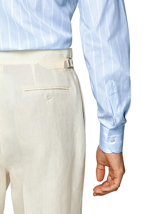 STRIPED POPLIN SLIM FIT SHIRT LIGHT BLUE 6